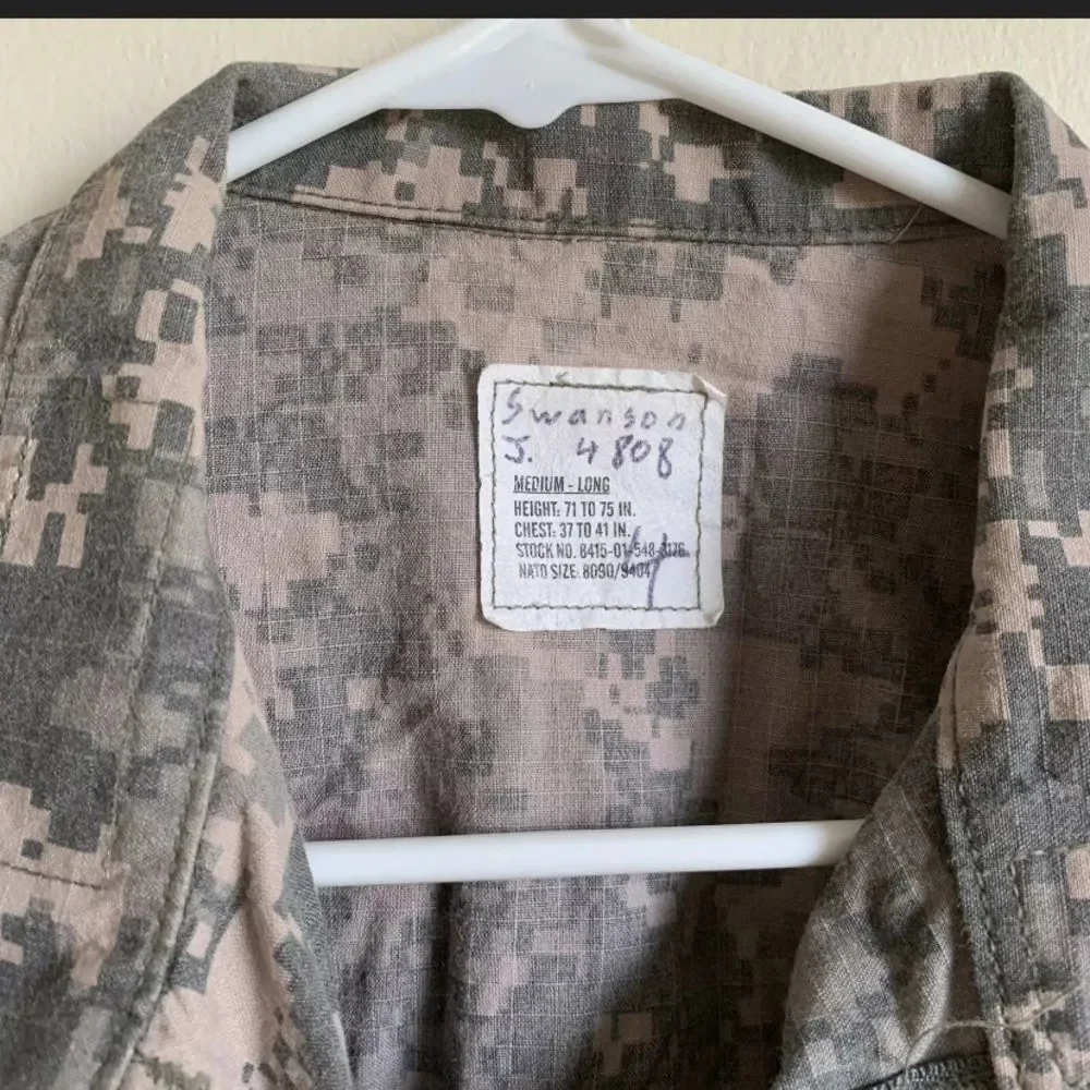 Army Coat Camo Jacket Size Medium Combat Uniform Camouflage Military